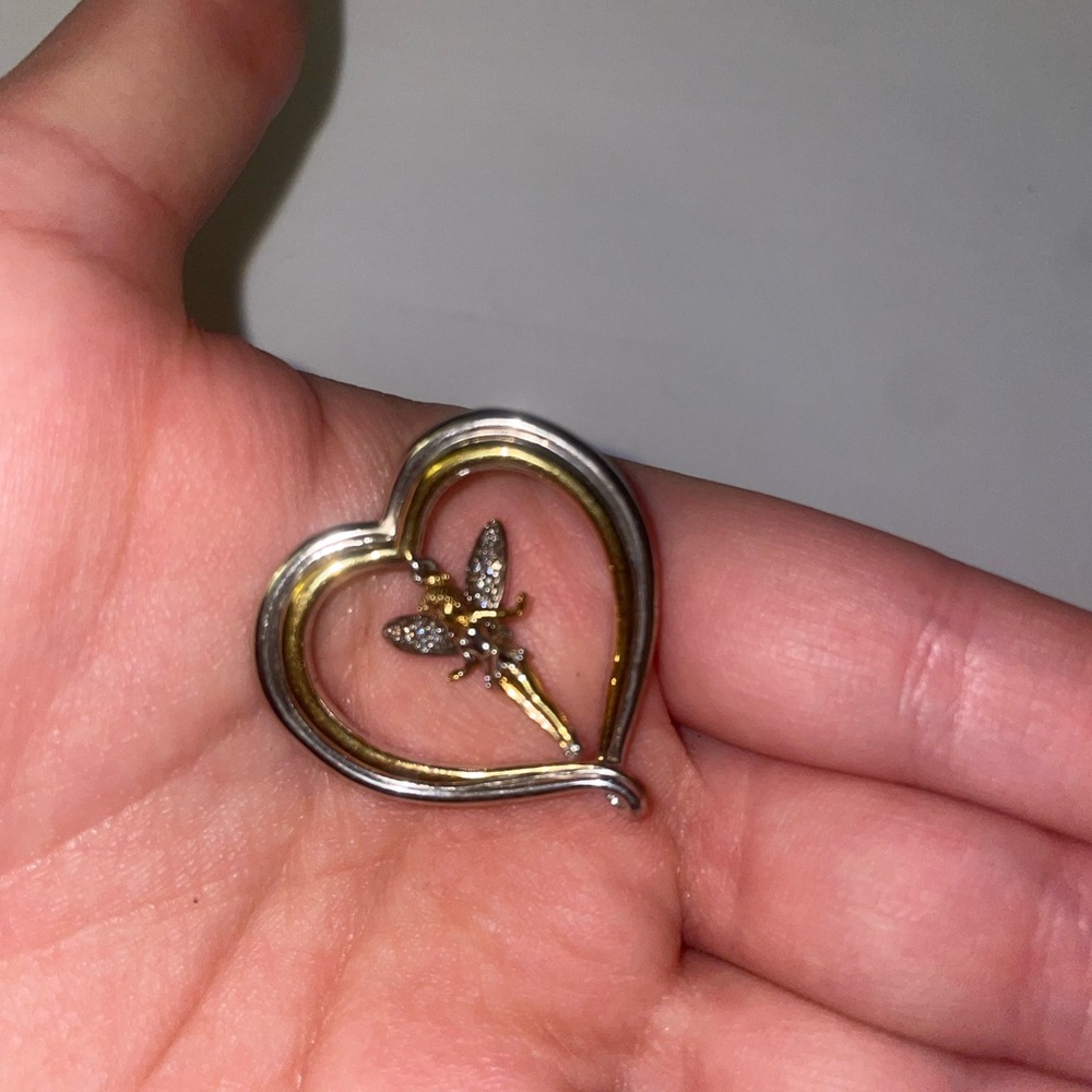 925 sterling silver and 18kt gold plating Bradford fairy pendant